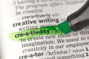 Creativity definition highlighted in green in the dictionary