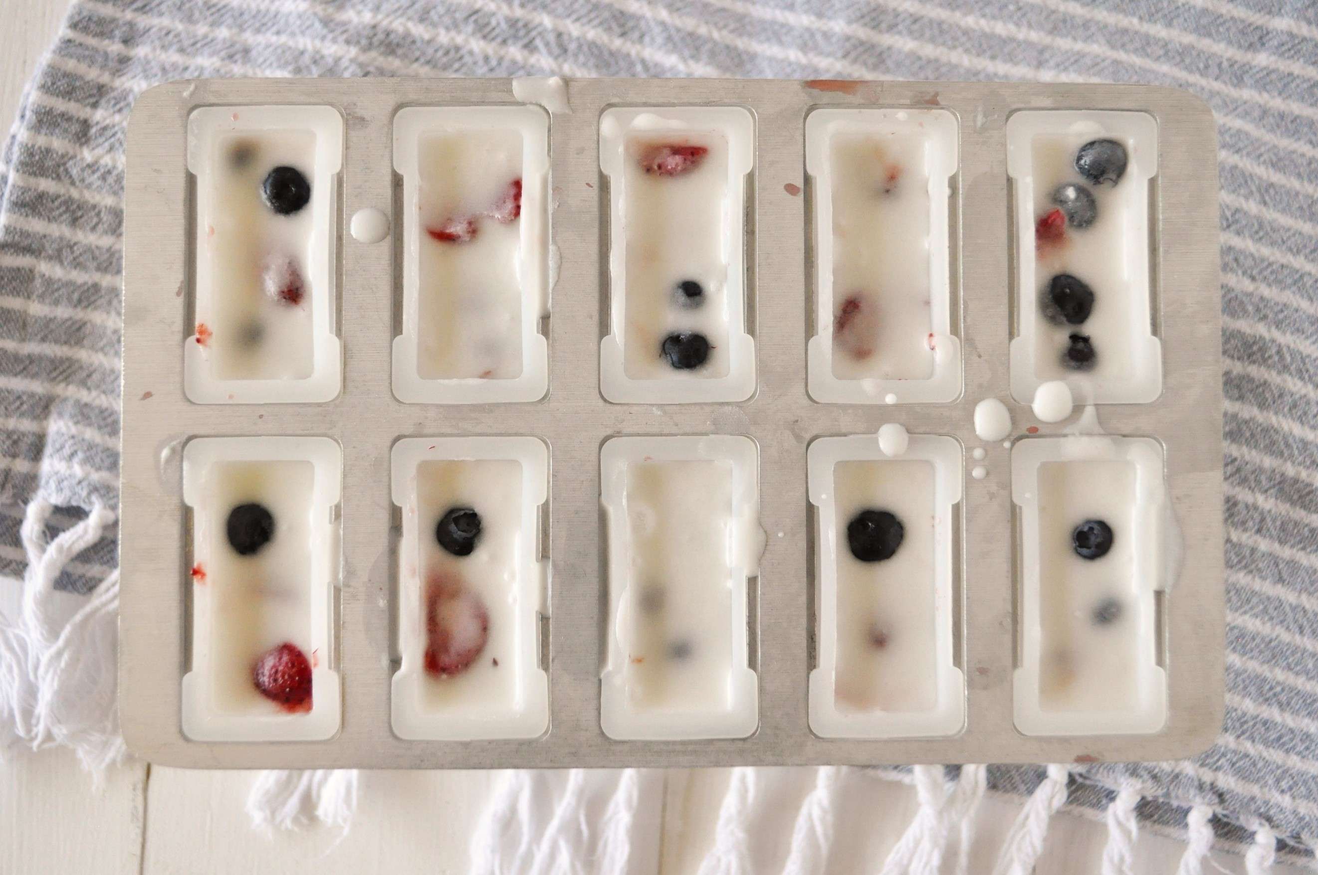 4 Coconut Berry Popsicles