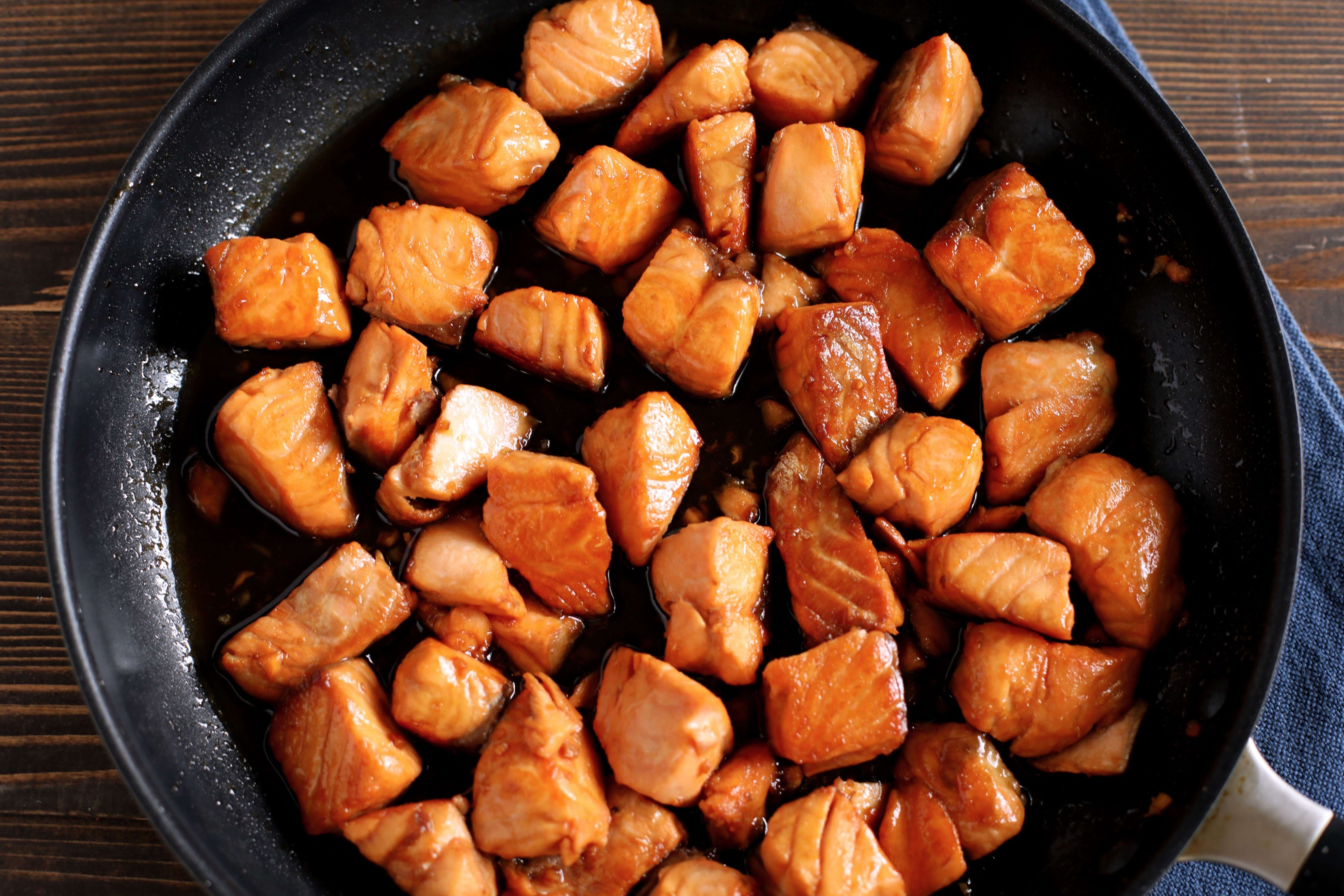 4 Teriyaki Salmon Sushi Bowls