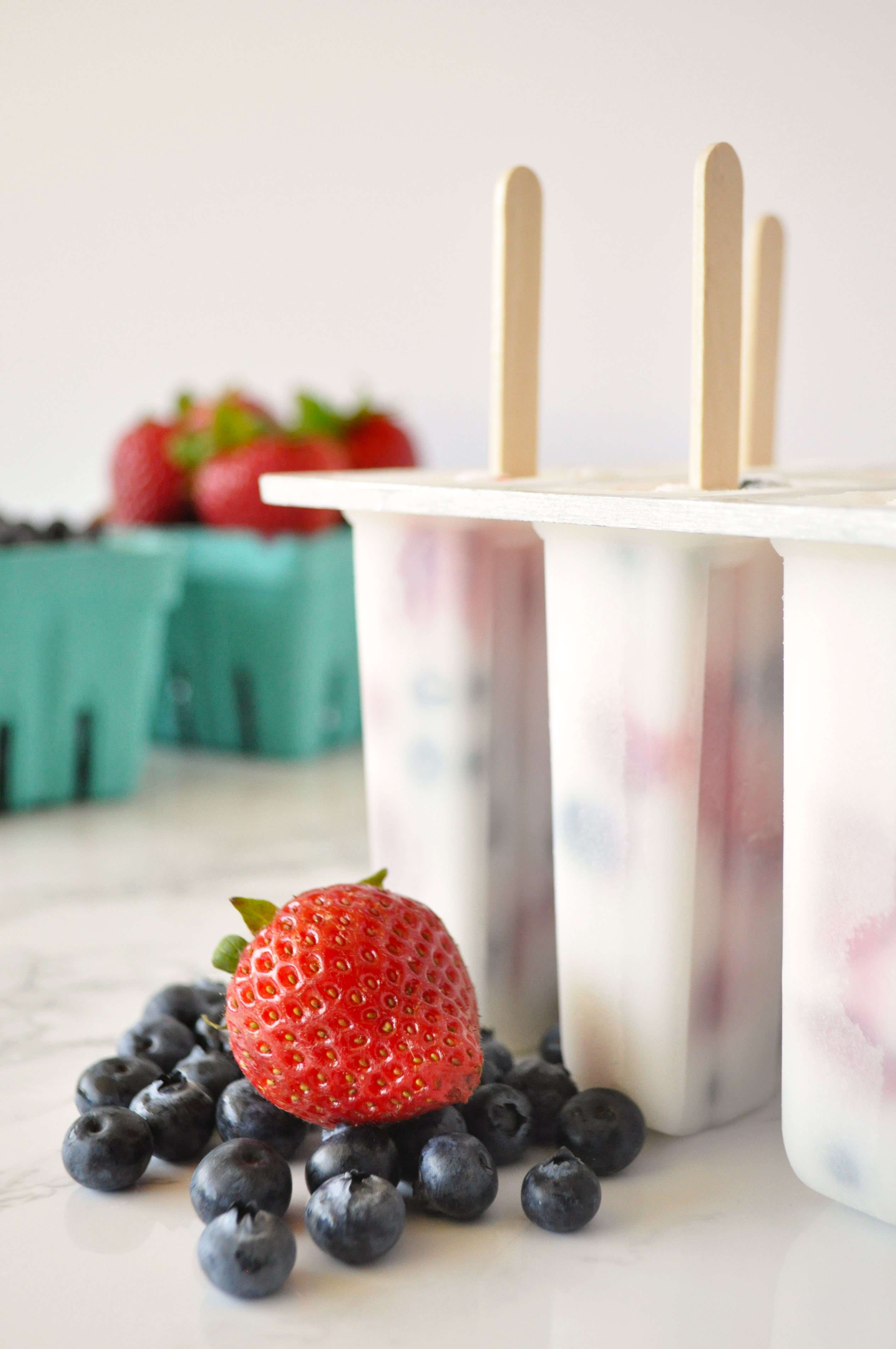 5 Coconut Berry Popsicles
