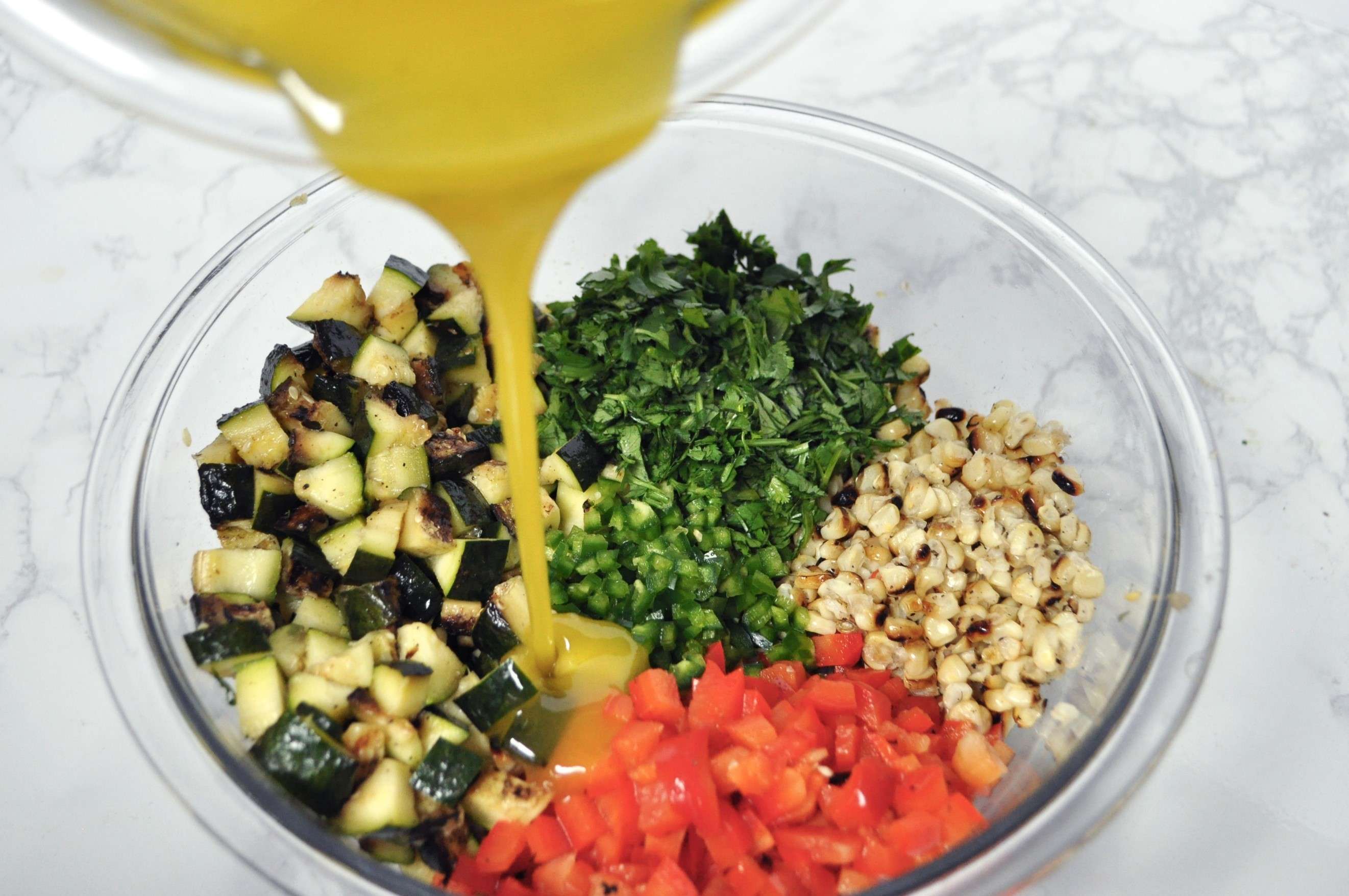 6 Grilled Corn and Zucchini Salad