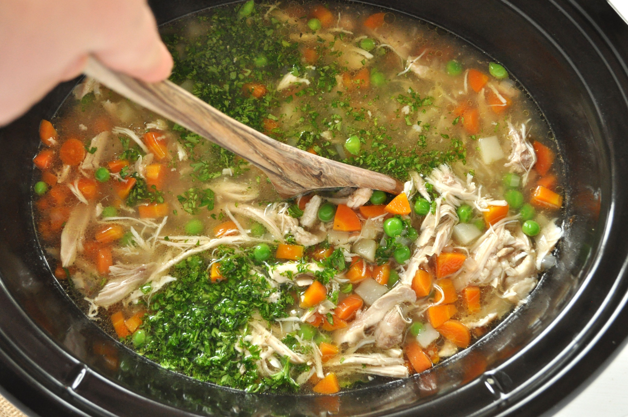 6 Slow Cooker Chicken Pot Pie Soup