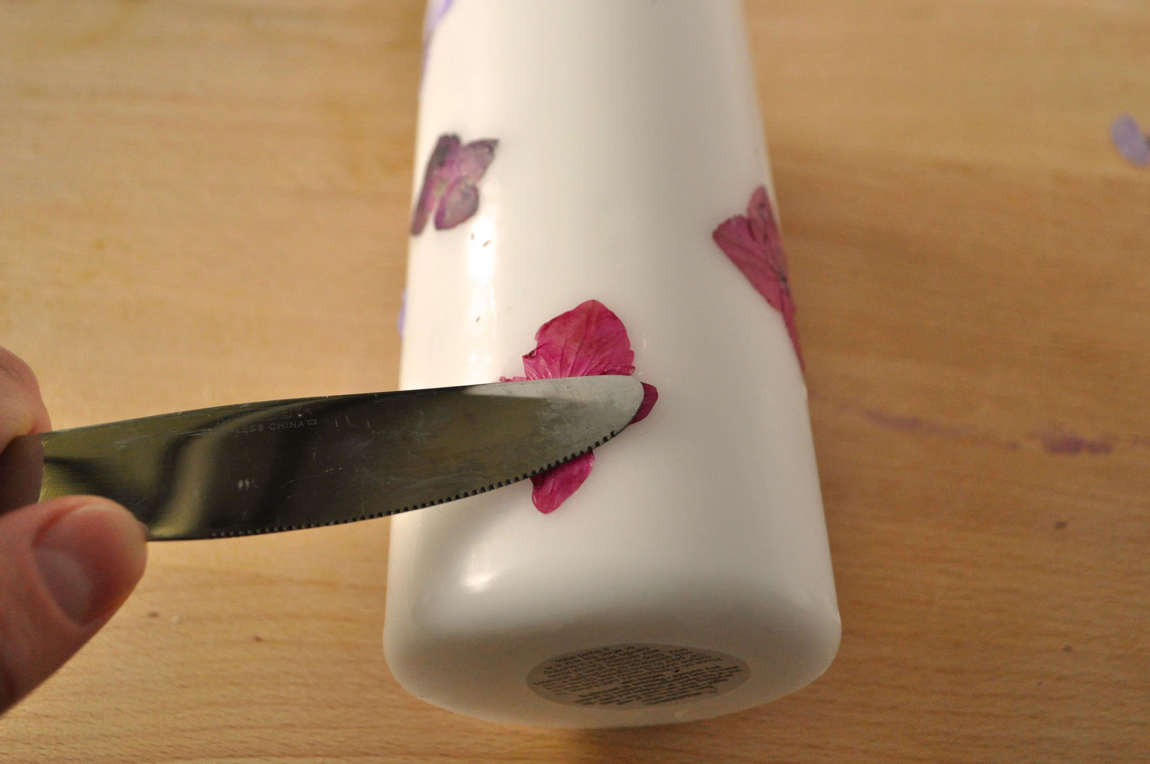 7 Pressed Flower Candle